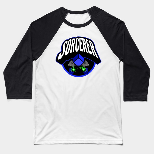 Sorcerer D6 Baseball T-Shirt by Bazooka Moose Design